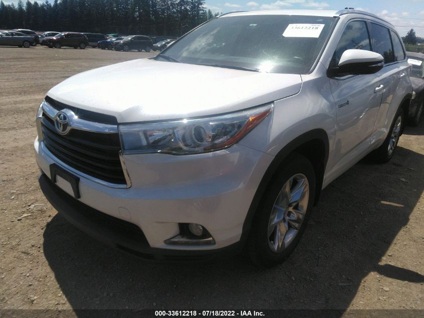 2014 TOYOTA HIGHLANDER HYBRID HYBRID LIMITED/LTD PLATNM 5TDDCRFHXES004670
