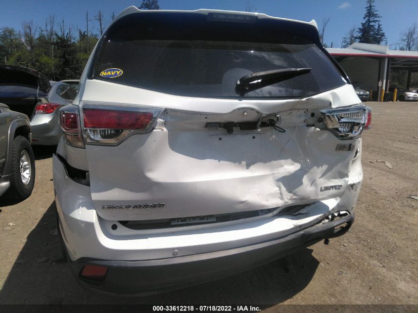 2014 TOYOTA HIGHLANDER HYBRID HYBRID LIMITED/LTD PLATNM 5TDDCRFHXES004670