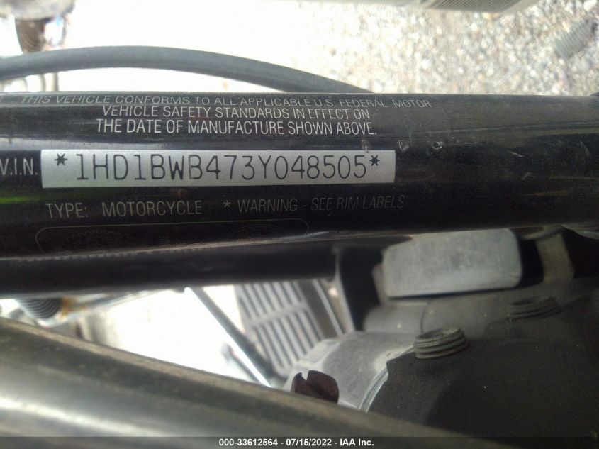 2003 HARLEY-DAVIDSON FLSTCI ANNIVERSARY 1HD1BWB473Y048505