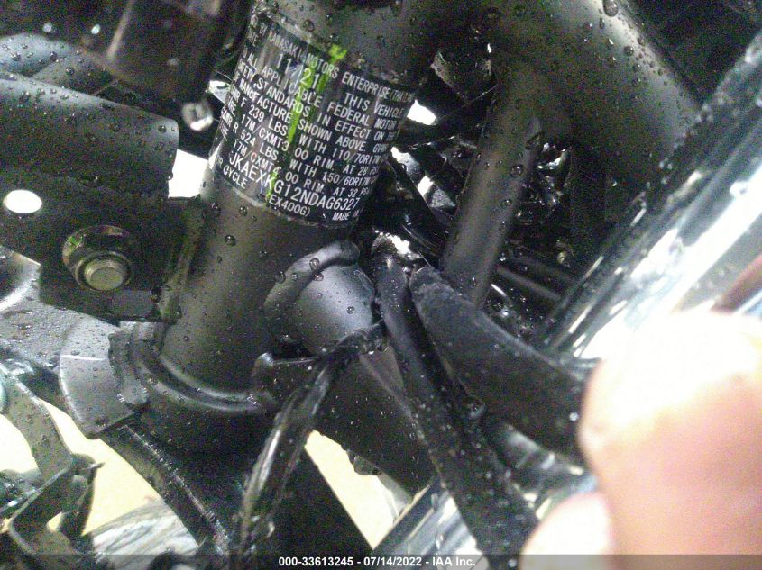 2022 KAWASAKI EX400 JKAEXKG12NDAG6327