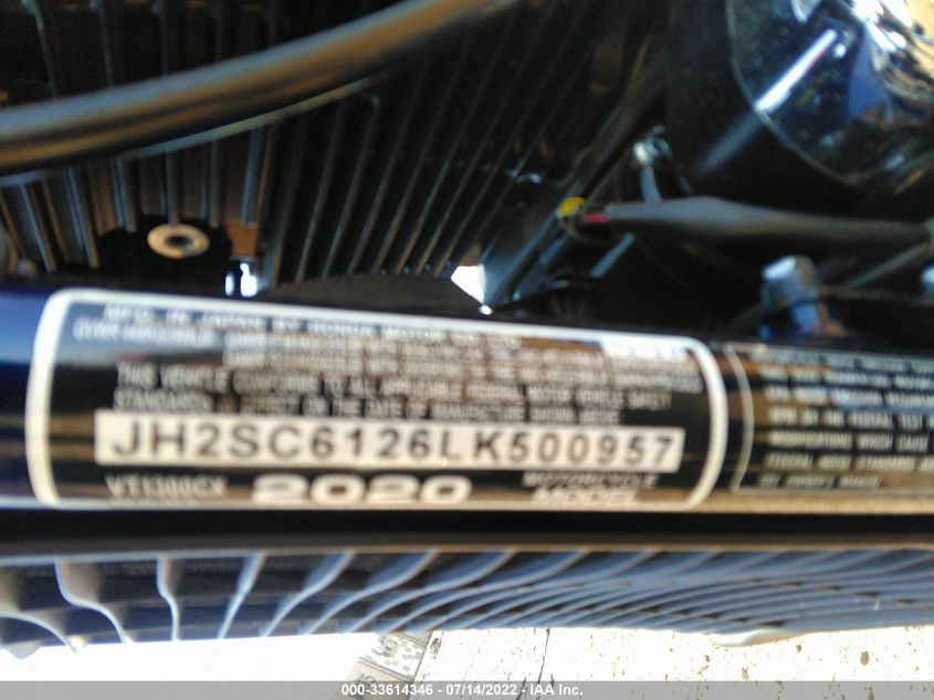 2020 HONDA VT1300 CX JH2SC6126LK500957