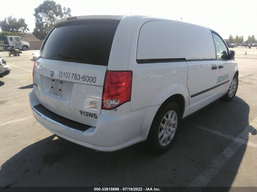 2014 RAM CARGO VAN TRADESMAN 2C4JRGAG7ER379543