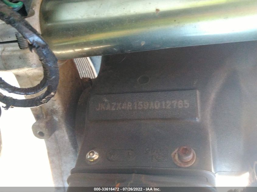 2009 KAWASAKI ZX600 R JKAZX4R159A012765
