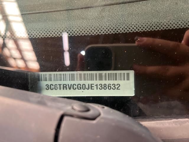 2018 RAM PROMASTER CARGO VAN 3C6TRVCG0JE138632