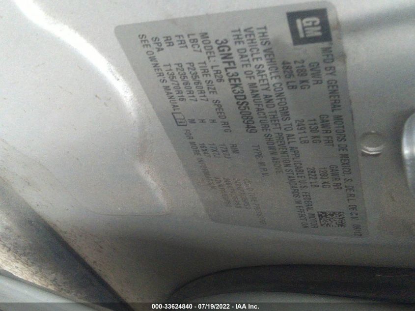 2013 CHEVROLET CAPTIVA SPORT FLEET LT 3GNFL3EK3DS508949