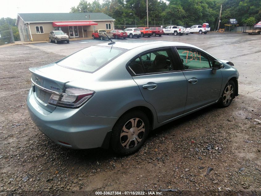 2013 HONDA CIVIC HYBRID 19XFB4F27DE000658