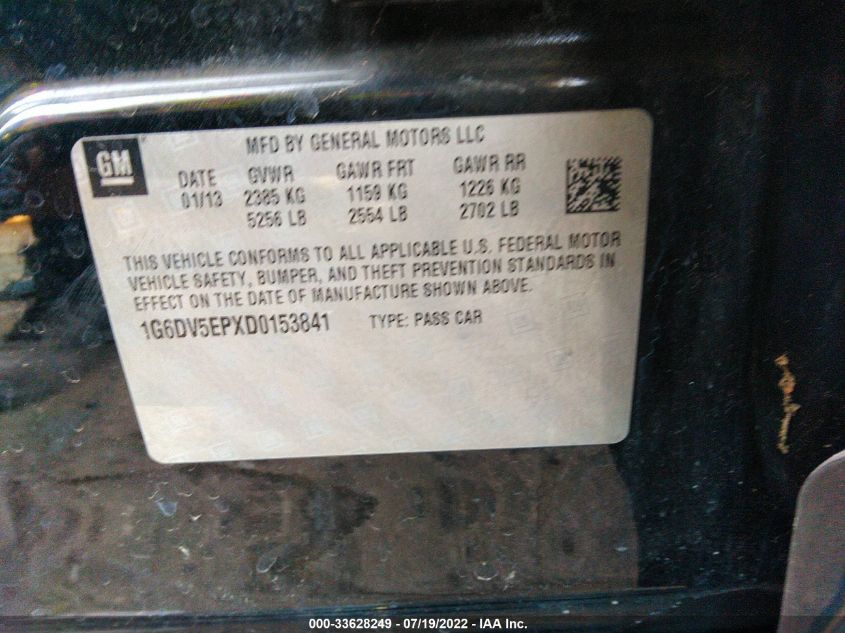 2013 CADILLAC CTS-V SEDAN 1G6DV5EPXD0153841
