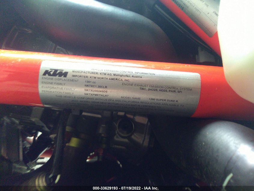 2022 KTM 1290 SUPER DUKE R VBKV39404NM952915