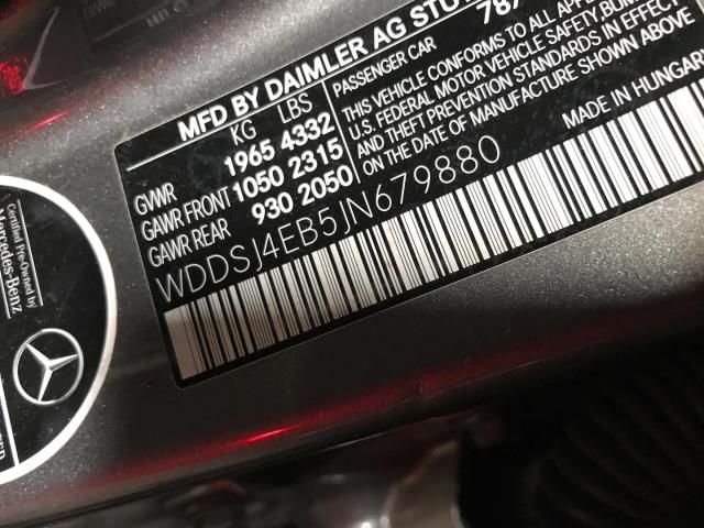 2018 MERCEDES-BENZ CLA CLA 250 WDDSJ4EB5JN679880