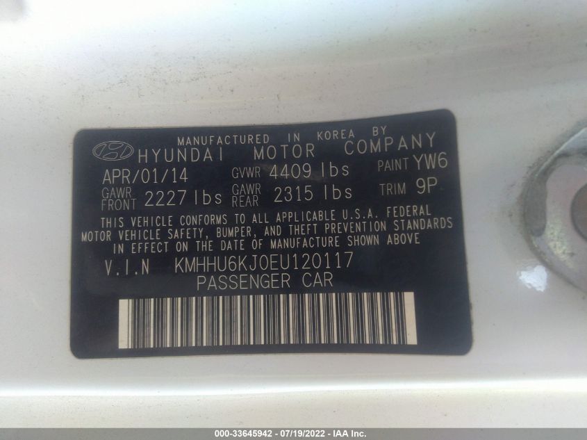 2014 HYUNDAI GENESIS COUPE 3.8 ULTIMATE KMHHU6KJ0EU120117