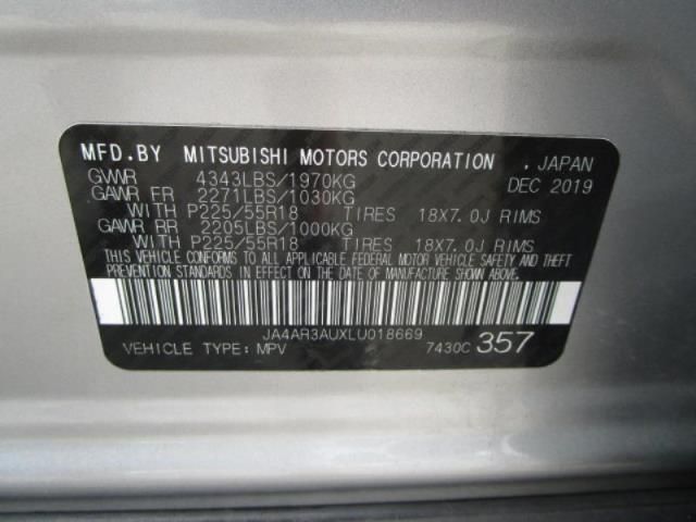 2020 MITSUBISHI OUTLANDER SPORT ES/SE/SP JA4AR3AUXLU018669