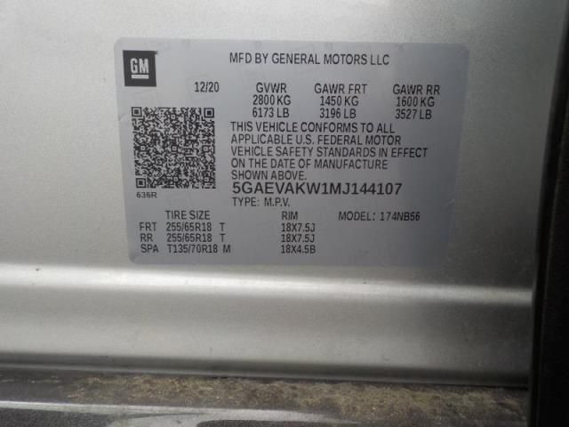 2021 BUICK ENCLAVE ESSENCE 5GAEVAKW1MJ144107
