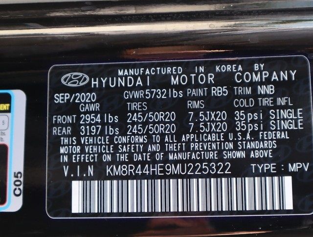 2021 HYUNDAI PALISADE SEL KM8R44HE9MU225322