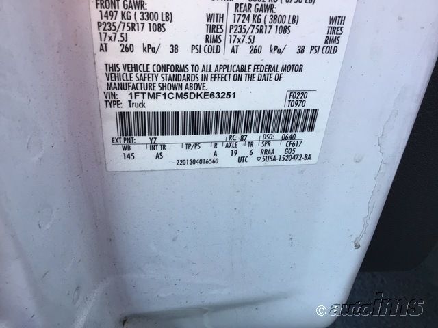 2013 FORD F150 XL/STX/XLT 1FTMF1CM5DKE63251