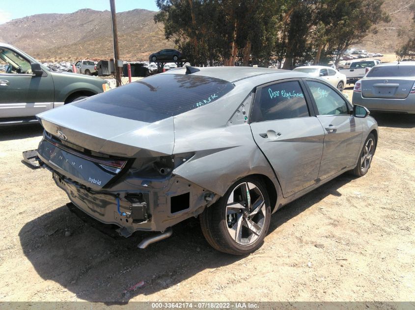 2022 HYUNDAI ELANTRA HYBRID LIMITED KMHLN4AJ4NU019014