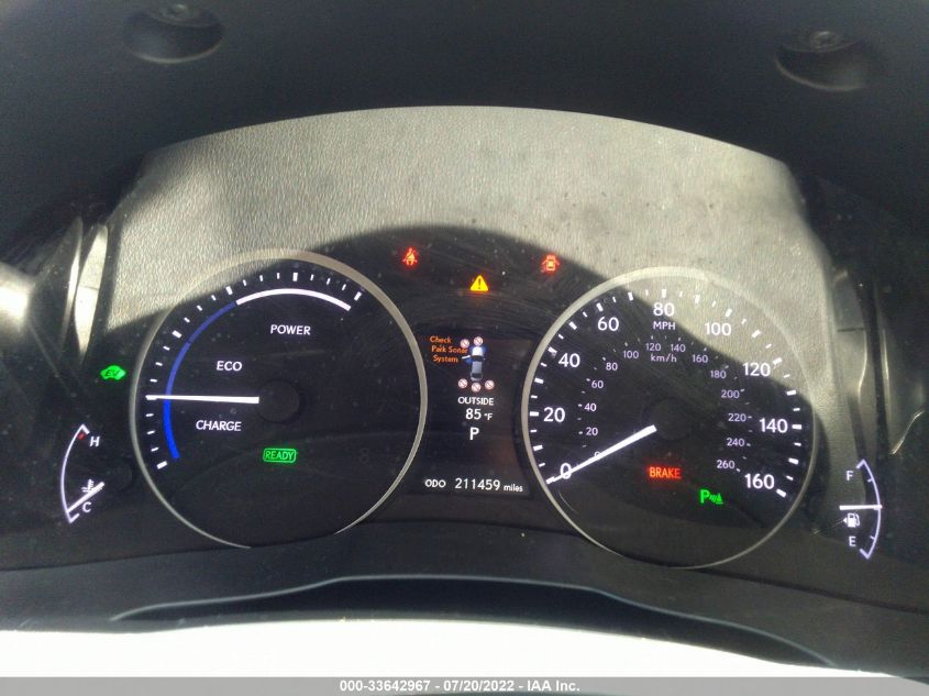 2014 LEXUS ES 300H HYBRID JTHBW1GG2E2042437
