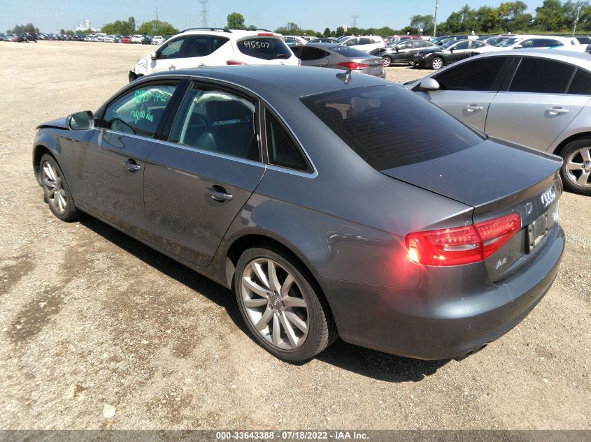 2013 AUDI A4 PREMIUM PLUS WAUEFAFL9DN017025