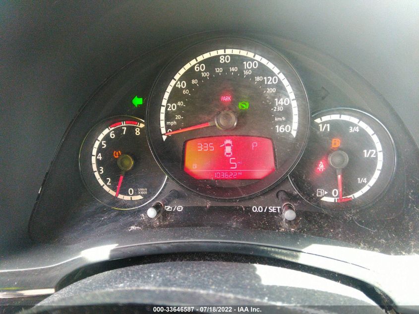 2013 VOLKSWAGEN BEETLE COUPE 2.5L ENTRY 3VWFP7AT7DM654498