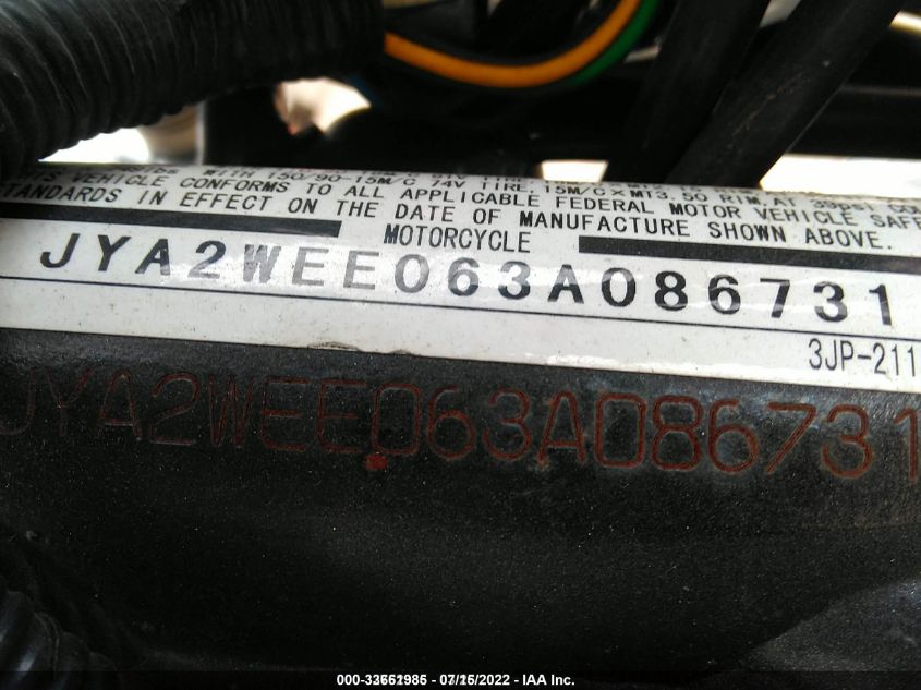 2003 YAMAHA VMX12 JYA2WEE063A086731