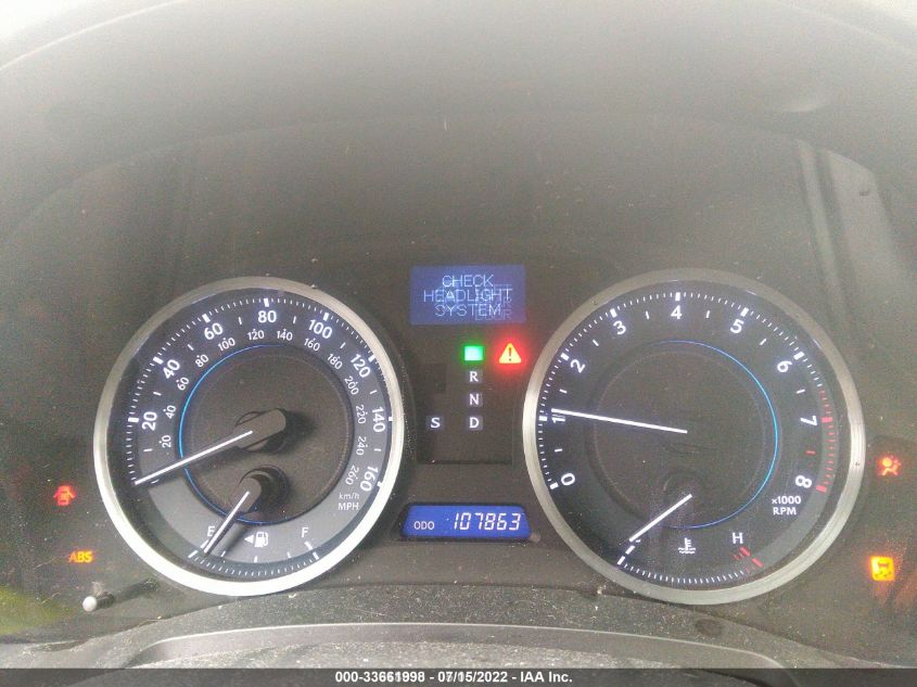 2013 LEXUS IS 250 JTHBF5C24D5187834
