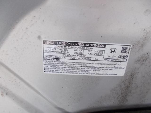 2020 HONDA CIVIC SPORT 2HGFC2F80LH526110