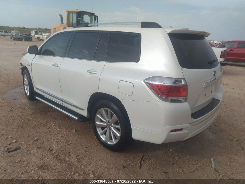 2013 TOYOTA HIGHLANDER HYBRID LIMITED JTEDC3EH8D2018244