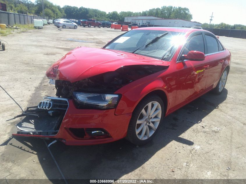 2013 AUDI A4 PREMIUM PLUS WAUFFAFL0DN044425