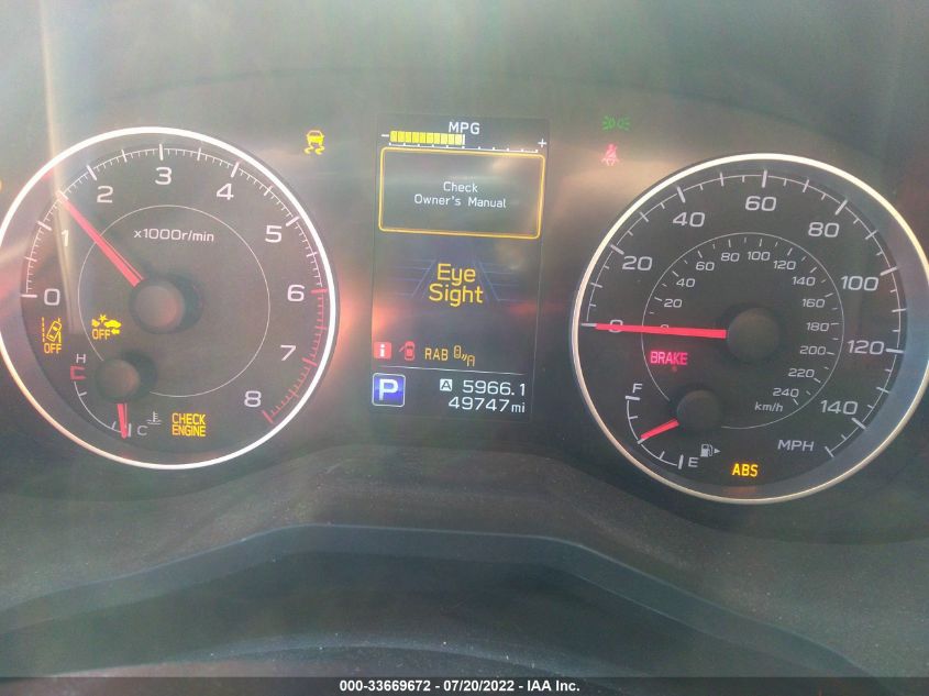 2019 SUBARU ASCENT PREMIUM 4S4WMACD9K3416323