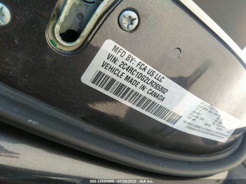 2020 CHRYSLER VOYAGER LXI 2C4RC1DG2LR265802