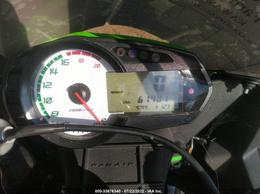 2011 KAWASAKI ZX600 R JKAZX4R18BA027816