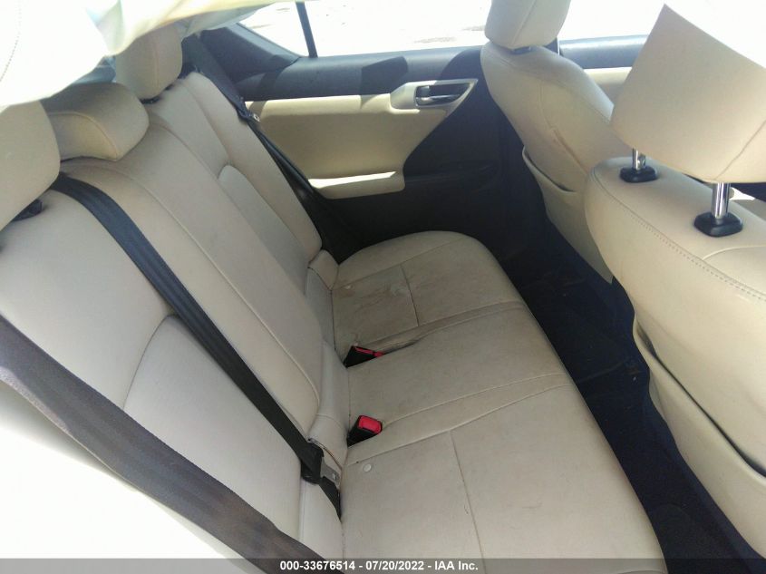 2013 LEXUS CT 200H HYBRID JTHKD5BH6D2169350