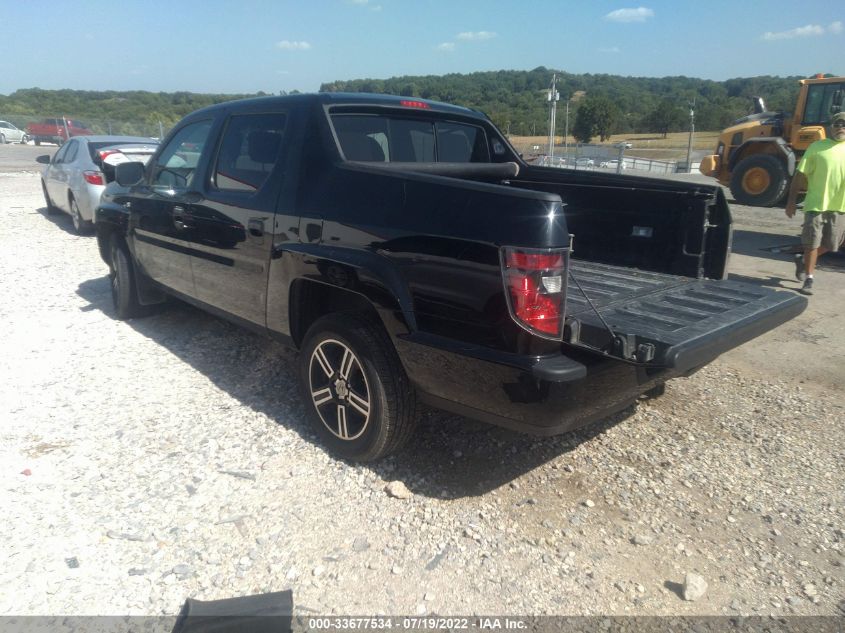 2013 HONDA RIDGELINE SPORT 5FPYK1F73DB015730