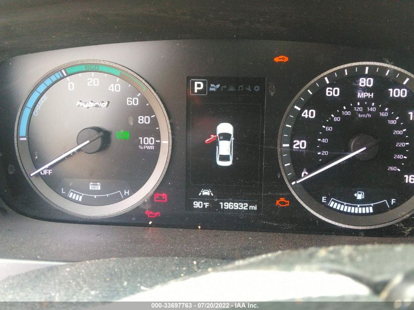 2017 HYUNDAI SONATA HYBRID LIMITED KMHE34L35HA076017