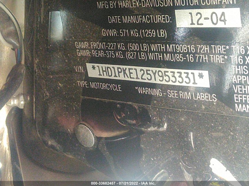 2005 HARLEY-DAVIDSON FLHTCSE2 1HD1PKE125Y953331