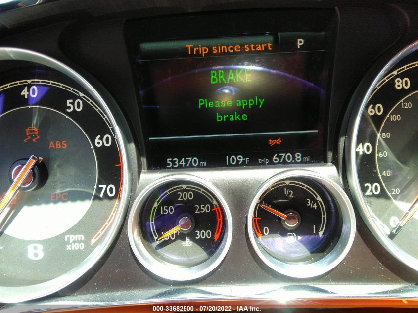 2013 BENTLEY CONTINENTAL GT V8 SCBFT7ZA7DC082368