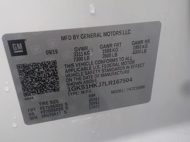 2020 GMC YUKON XL DENALI 1GKS1HKJ7LR167504