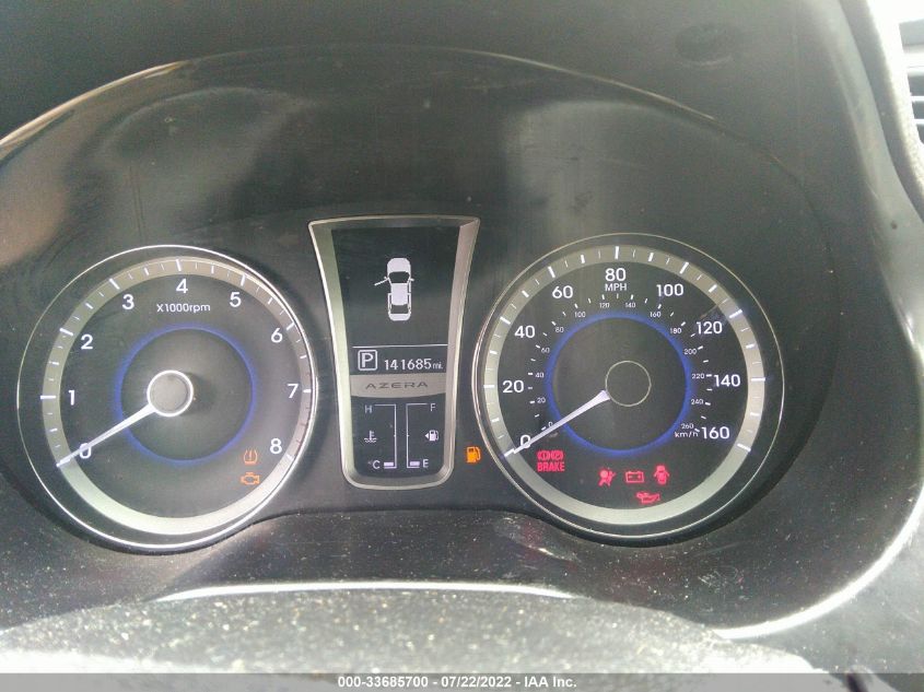 2013 HYUNDAI AZERA KMHFG4JG0DA249208