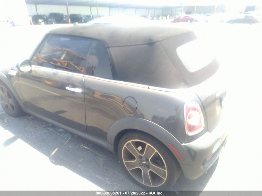 2013 MINI COOPER CONVERTIBLE S WMWZP3C58DT705352