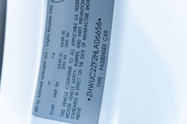 2017 LAMBORGHINI HURACAN ZHWUC2ZF2HLA06656
