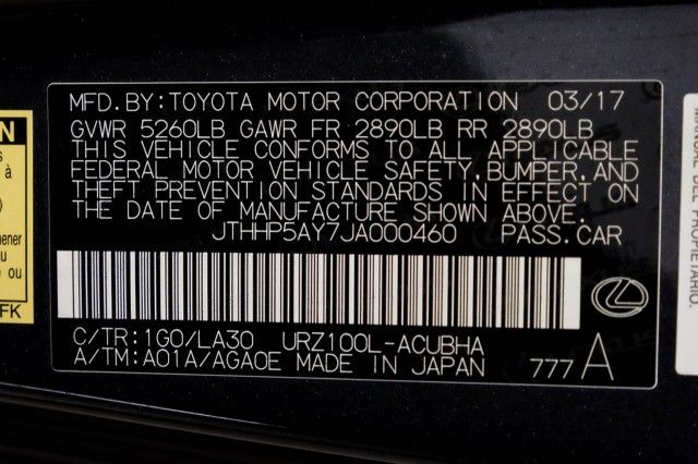 2018 LEXUS LC LC 500 JTHHP5AY7JA000460