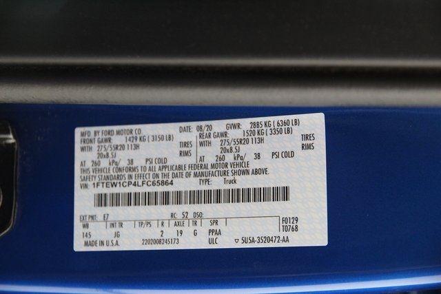 2020 FORD F150 SUPERCREW 1FTEW1CP4LFC65864