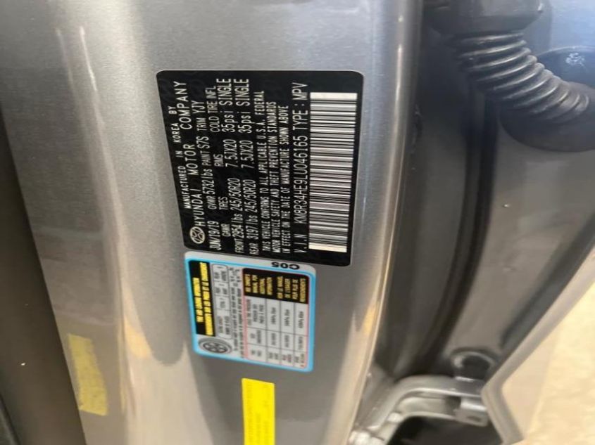 2020 HYUNDAI PALISADE SEL KM8R34HE9LU046165