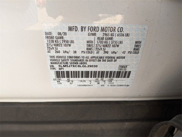2020 LINCOLN AVIATOR RESERVE 5LM5J7XC8LGL29030