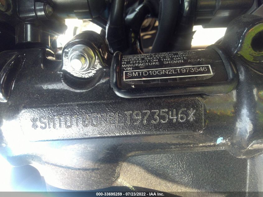 2020 TRIUMPH MOTORCYCLE BONNEVILLE T100 SMTD10GN2LT973546