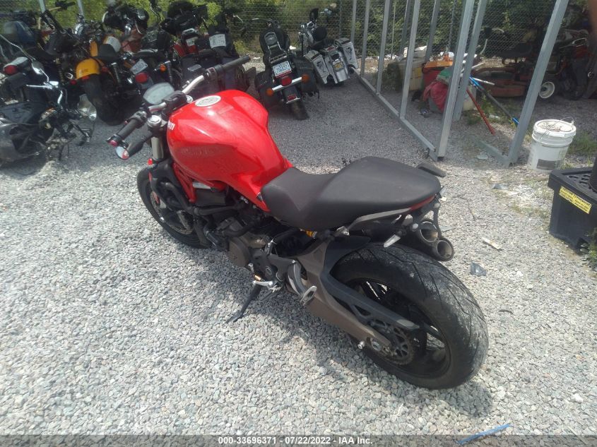 2015 DUCATI MONSTER 821 ZDM1RBTS7FB015146