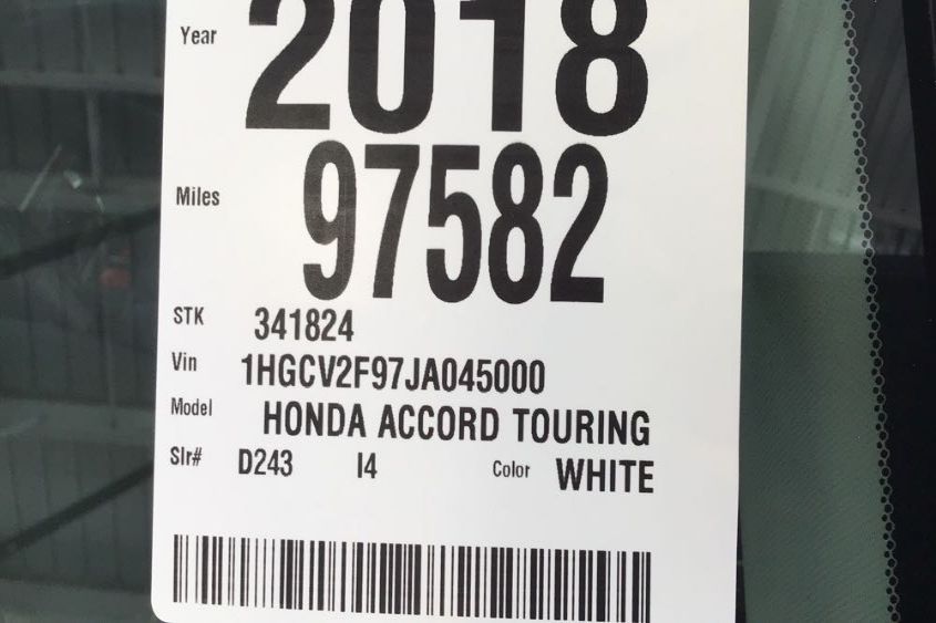 2018 HONDA ACCORD TOURING 1HGCV2F97JA045000