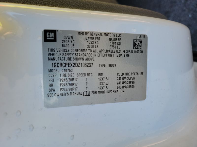 2013 CHEVROLET SILVERADO WORK TRUCK 1GCRCPEX2DZ106237