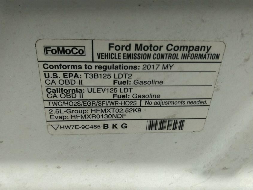 2017 FORD TRANSIT CONNECT XL NM0LS6E78H1332982