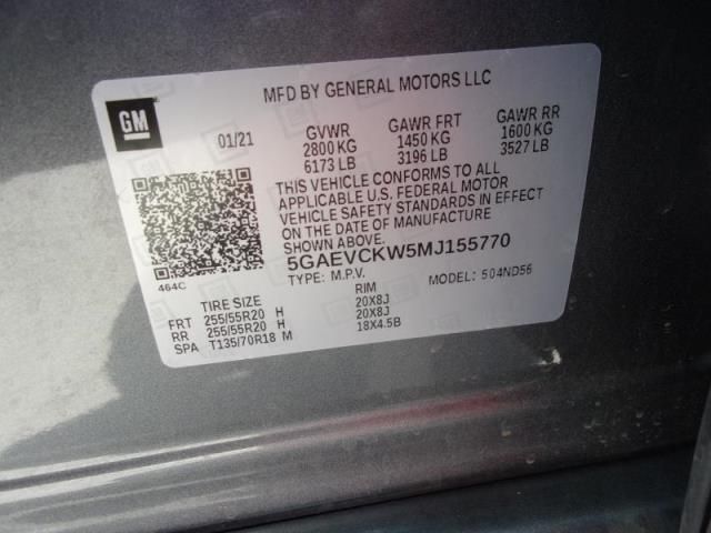 2021 BUICK ENCLAVE AVENIR 5GAEVCKW5MJ155770