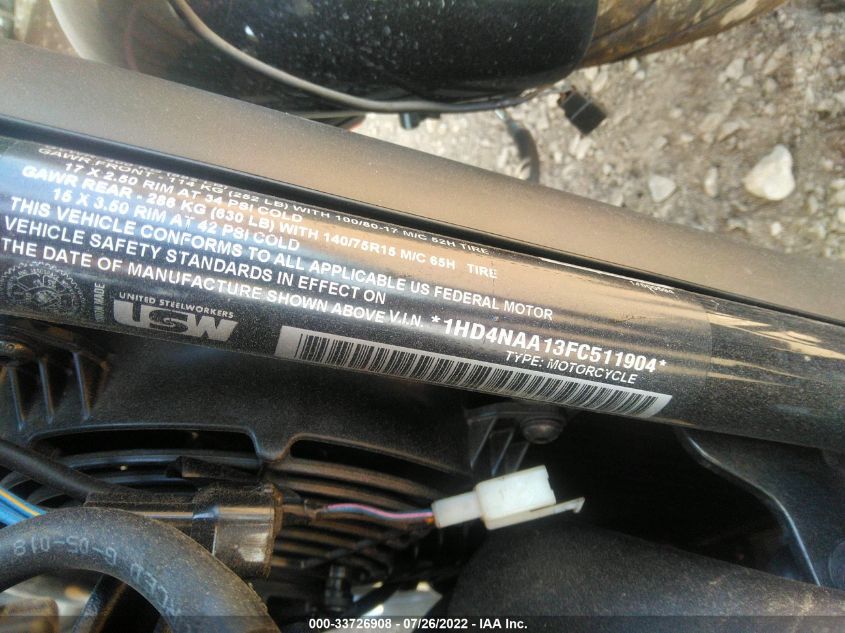 2015 HARLEY-DAVIDSON XG500 1HD4NAA13FC511904